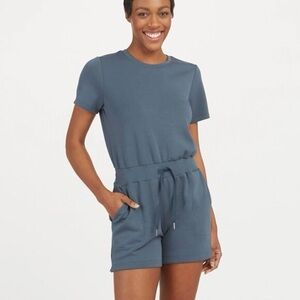 Spanx AirEssentials Womens Romper Lounge Comfy Blue Size Medium
